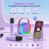 Mini Karaoke Machine for Kids,Portable Bluetooth Speaker with 2 Wireless Microphones,Toddler Music Player Toys,Easter Birthday Gifts for 3,4,5,6,7,8,9,10,11,12+Years Old Girls Boys(Purple) view 4