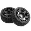 100mm 1/8 RC On-Road Soft Sticky Tyres Crawler tire and Hard Plastic wheels High grip set 17mm Hex For 1/7 1/8 HPI VRX WR8 HSP Kyosho ARRMA Redcat Losi KM C3 Pegasus CNE W197 (Black) view 3