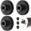 3-Pack Steel Metal 0.8M 5mm Pinion Motor Gear Sets 29T Compatible with HPI Kyosho Losi Axial Tamiya 1/8 1/10 RC Car Monster Truck Buggy, 0.8 Module Gear for Traxxsa Arrma view 1