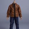 1:12 PU Leather Jacket, Handmade Doll Clothes for 6in Doll Model Dress up Accs, Brown view 2