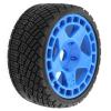100mm 1/8 RC On-Road Soft Sticky Tyres Crawler tire and Hard Plastic wheels High grip set 17mm Hex For 1/7 1/8 HPI VRX WR8 HSP Kyosho ARRMA Redcat Losi KM C3 Pegasus CNE W197 (Blue) view 3