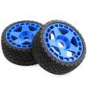 100mm 1/8 RC On-Road Soft Sticky Tyres Crawler tire and Hard Plastic wheels High grip set 17mm Hex For 1/7 1/8 HPI VRX WR8 HSP Kyosho ARRMA Redcat Losi KM C3 Pegasus CNE W197 (Blue) view 4