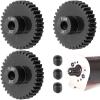 3-Pack Steel Metal 0.8M 5mm Pinion Motor Gear Sets 35T Compatible with HPI Kyosho Losi Axial Tamiya 1/8 1/10 RC Car Monster Truck Buggy, 0.8 Module Gear for Traxxsa Arrma view 1