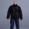 1:12 PU Leather Jacket, Handmade Doll Clothes for 6in Doll Model Dress up Accs, Black view 4
