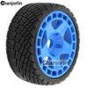 Chanjorlin 1/8 1/7 RC On Road Tires and Hard Plastic Rally Racing Wheels 17mm Hex Touring Tyres OD 3.94'' for 1:8 1:7 Street Drift Car ARRMA Losi Kyosho GT2 W10 Tamiya HPI WR8 HSP 4PCS (Blue) view 3
