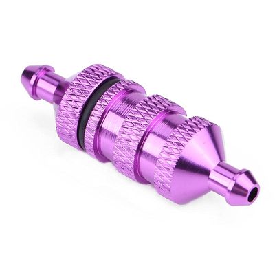 RC Car Fuel Filter Aluminum Alloy Gold For RC Type Car 1 8 1 10 Scale Easy Install Upgrade Parts (Purple)