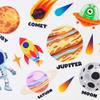 116 PCS Space Wall Decals for Kids Room  Solar System Planet Wall Stickers with Astronaut, Rocket & Stars  Waterproof RemovablVinyl Peel & Stick Decor for Boys Girls Bedroom Nursery Playroom view 3