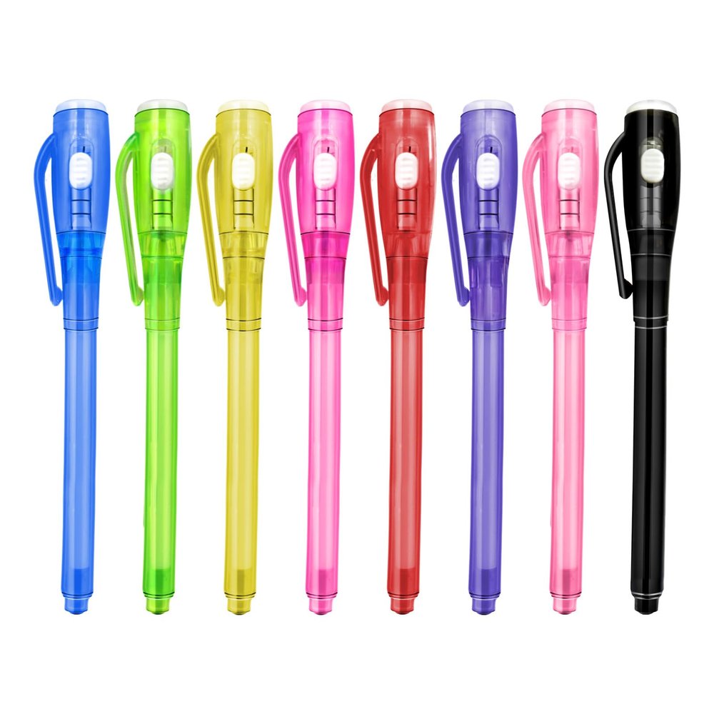 GUKAZH 8PCS/32PCS Invisible Ink Pen with UV Light Secret Message Pen Spy Pens for Kids, Magic Invisible Markers Classroom Prizes for Students, Birthday Christmas Gift for Girls Boys Party Favors Toys
