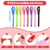 GUKAZH 8PCS/32PCS Invisible Ink Pen with UV Light Secret Message Pen Spy Pens for Kids, Magic Invisible Markers Classroom Prizes for Students, Birthday Christmas Gift for Girls Boys Party Favors Toys view 2