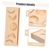Gogogmee Wooden Tarot Card Display Stand Elegant Moon Shape Holder for Tarot Cards Easy Setup Altar Stand for Divination and Ceremonial Use and Stylish Design view 3