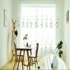 HooHero Blue Natural Fresh Elegant Floral Embroidered Living Kids Baby Room Elegant 50 Width Sheer Curtains Home Decor Voile Home Decoraion Drapes view 4