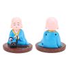 Solar Power Little Monk Figurine, Solar Powered Dancing Toys Chinese Little Monk Figurine Statue Monk Nodding Swing with Solar Energy Sensing for Car Dashboard Ornament Home view 3
