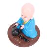 Solar Power Little Monk Figurine, Solar Powered Dancing Toys Chinese Little Monk Figurine Statue Monk Nodding Swing with Solar Energy Sensing for Car Dashboard Ornament Home view 4