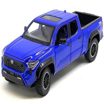 2024 T RD Off-Road Edition Pickup Truck Blue Metallic with Bed Camper 1/24 Diecast Model Car H08778-BL