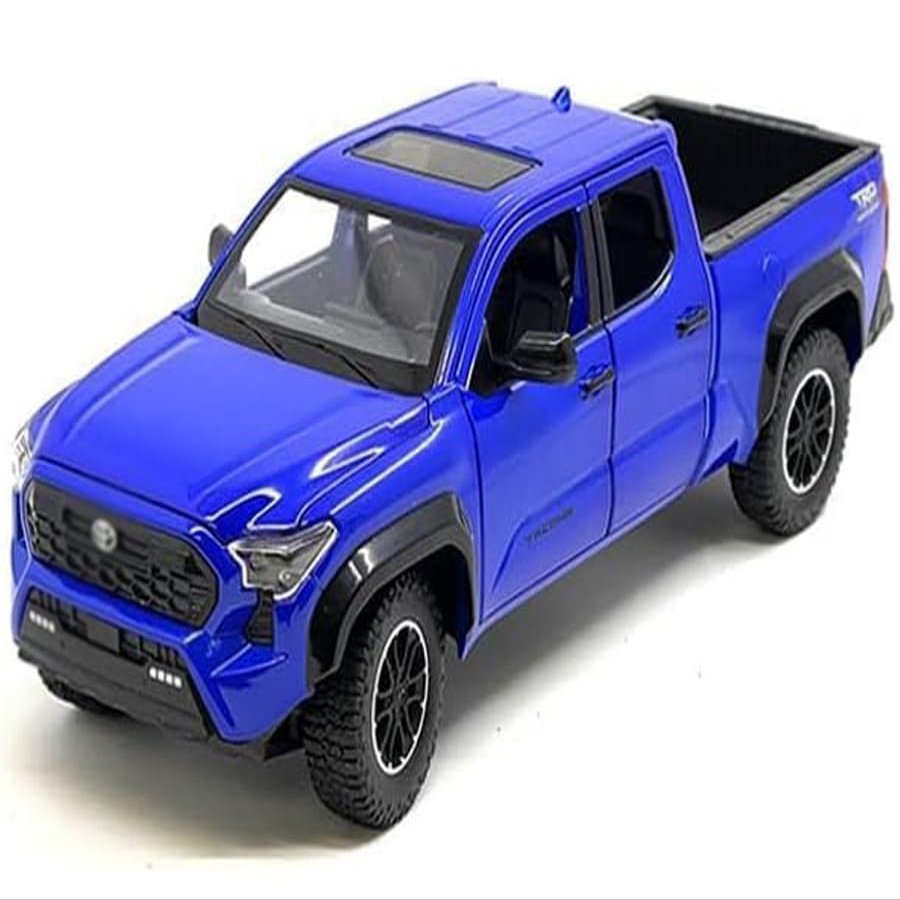 2024 T RD Off-Road Edition Pickup Truck Blue Metallic with Bed Camper 1/24 Diecast Model Car H08778-BL