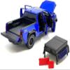 2024 T RD Off-Road Edition Pickup Truck Blue Metallic with Bed Camper 1/24 Diecast Model Car H08778-BL view 3