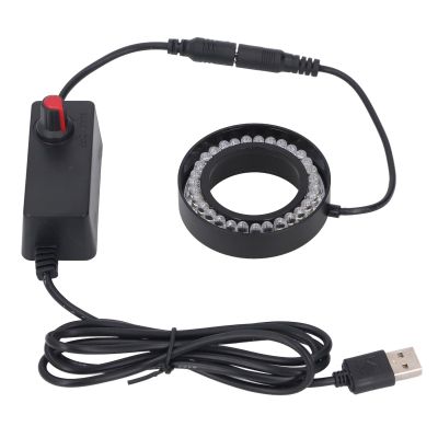 5V USB Ring Light 31 LED Beads, Adjustable Brightness Ring Light with USB Power for Stereo Microscope Suitable for Various Visual Inspection Systems