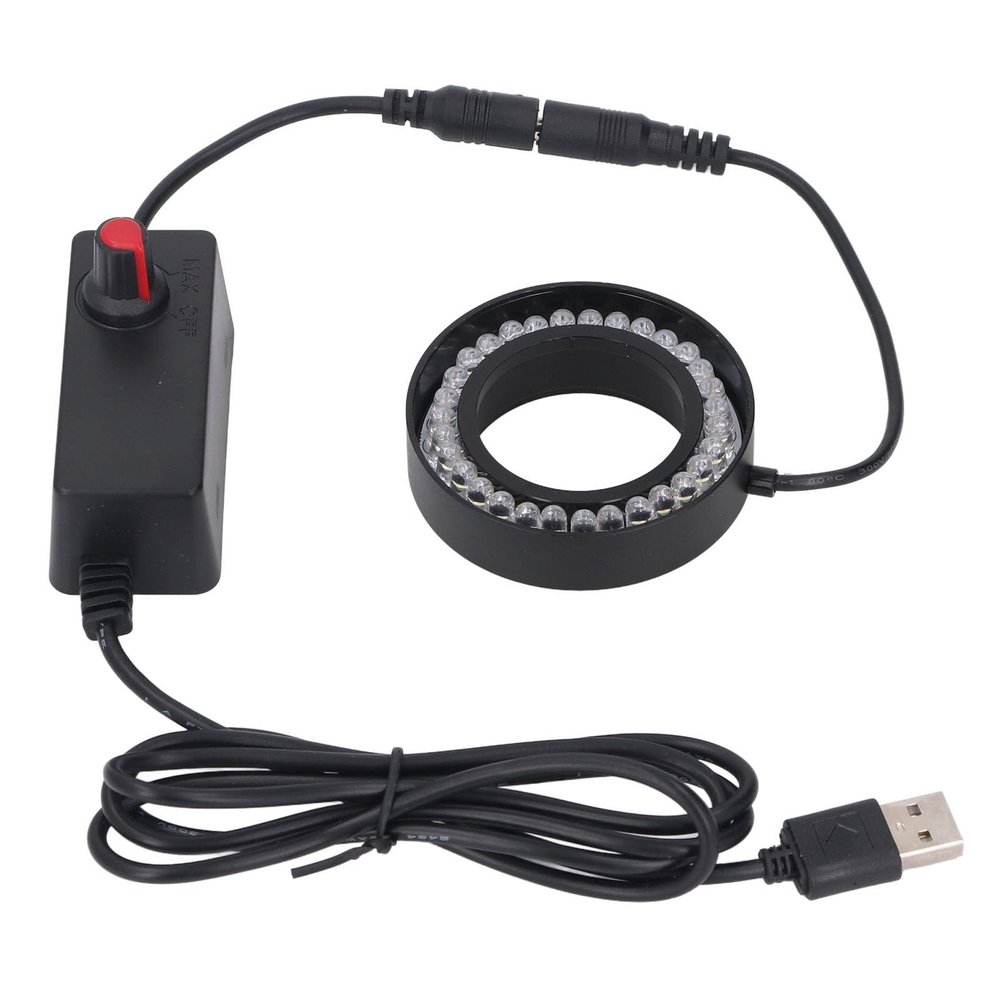 5V USB Ring Light 31 LED Beads, Adjustable Brightness Ring Light with USB Power for Stereo Microscope Suitable for Various Visual Inspection Systems