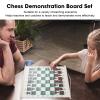 SPYMINNPOO Chess Demonstration Board Set with 32 Chess Pieces Slotted Foldable Portable Complete Demo Chess Set for Chess School view 2