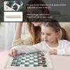 SPYMINNPOO Chess Demonstration Board Set with 32 Chess Pieces Slotted Foldable Portable Complete Demo Chess Set for Chess School view 3