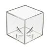 Alomejor Baseball Display Case, Clear Plastic Souvenir Storage Box Holder 8 * 8 * 8cm with Bottom Bracket for Souvenir Storage Box Holder (White) view 1