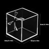 Alomejor Baseball Display Case, Clear Plastic Souvenir Storage Box Holder 8 * 8 * 8cm with Bottom Bracket for Souvenir Storage Box Holder (White) view 3