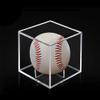 Alomejor Baseball Display Case, Clear Plastic Souvenir Storage Box Holder 8 * 8 * 8cm with Bottom Bracket for Souvenir Storage Box Holder (White) view 4