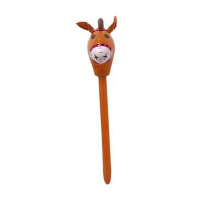 Guohetuk Horse Head Stick Toy for Fun, Brown