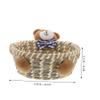STOBAZA Bear Shaped Woven Straw Storage Basket for Toys Laundry and Home Decor Cute Cartoon Design Material for Boys and Girls Rooms and Nursery view 2