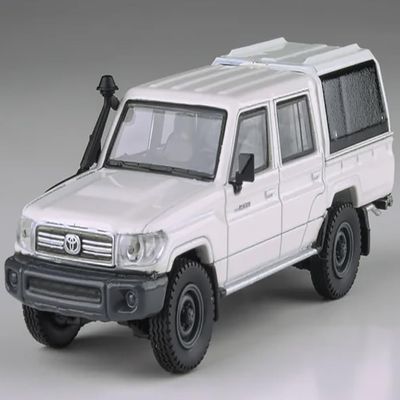 2012 Toyota Land Cruiser LC 79 French Vanilla White with Canopy 1/64 Diecast Model Car by Paragon Models