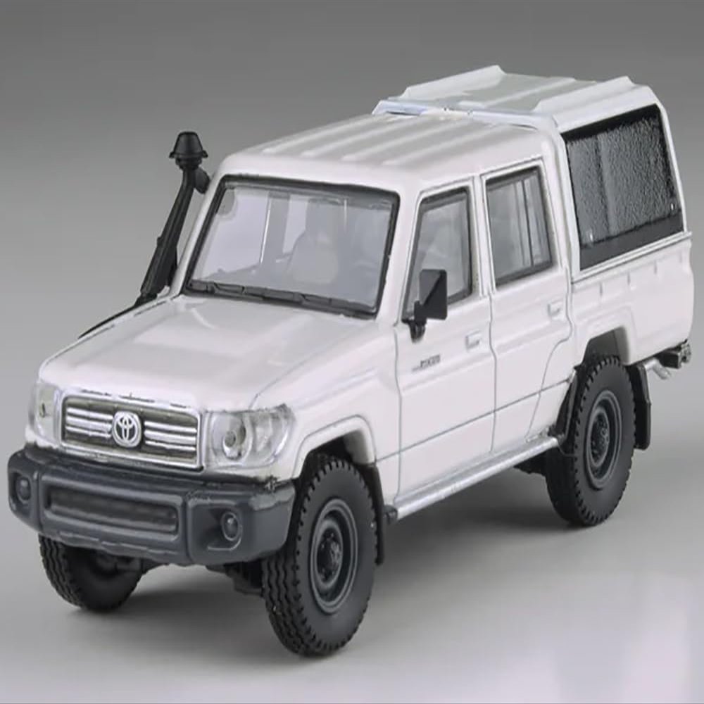 2012 Toyota Land Cruiser LC 79 French Vanilla White with Canopy 1/64 Diecast Model Car by Paragon Models