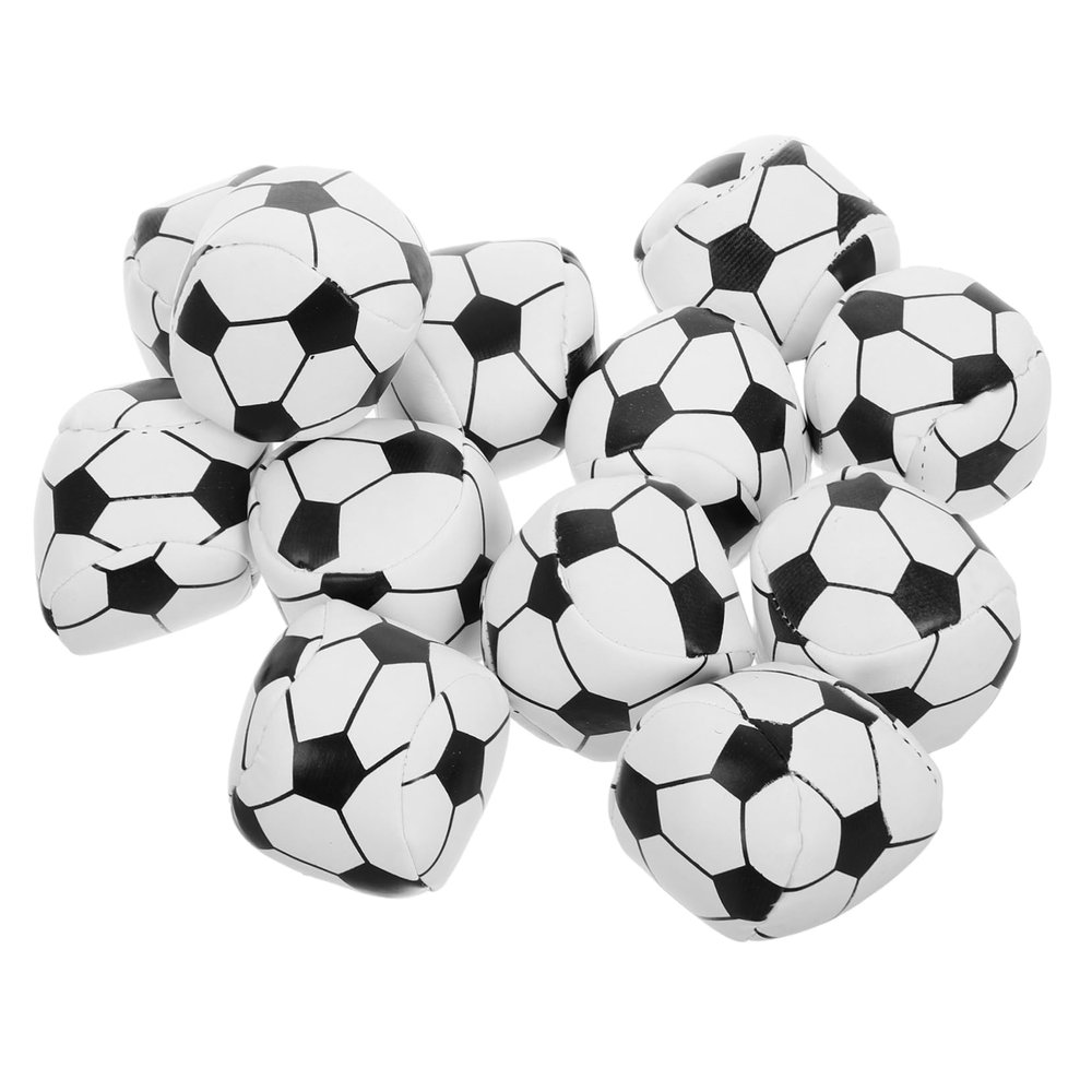 balacoo 12pcs Bags Boys and Girls Tossing Games for Preschoolers Corn Hole Throwing Bags Soccer Shape for Outdoor Toys Activities
