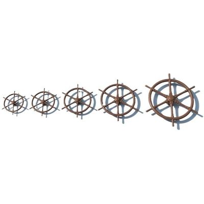 3D Printed Resin Steering Wheel for RC Boat - Unpainted White DIY Ship Accessories, Nautical Simulation Parts (1:35, 1:30, 1:25, 1:20, 1:16 Scale), 1 Piece(1:30)