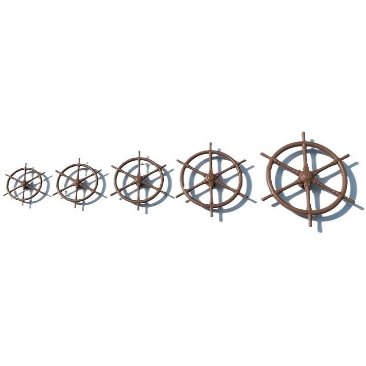 3D Printed Resin Steering Wheel for RC Boat - Unpainted White DIY Ship Accessories, Nautical Simulation Parts (1:35, 1:30, 1:25, 1:20, 1:16 Scale), 1 Piece(1:30)