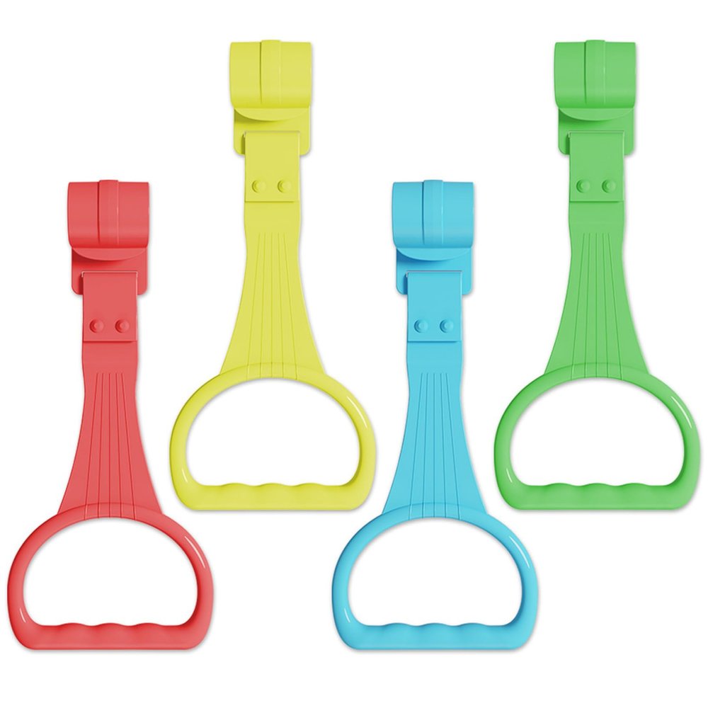 Playpen Pull up Rings, 4PCS Plastic Baby Pull up Rings, Non Slip Playpen Handles to Pull, Easy to Install and Remove Pull up Handles for Baby Playpen