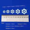 3D Printed Resin Ship Wheel for Model Boats - Unpainted White DIY Vintage Ship Accessories, Nautical Simulation Parts (20mm, 25mm, 30mm, 35mm, 40mm Diameter), 1 Piece(35mm) view 2