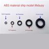 Plastic Model Ship Life Ring - Rescue Buoy for RC Assembly Ship Models, Scale Sizes: 1:25, 1:35, 1:50, 1:75, 1:100-White Plastic Print, Sizes: 30mm, 22mm, 15mm, 10mm, 7.5mm-1 Piece(1:75) view 2