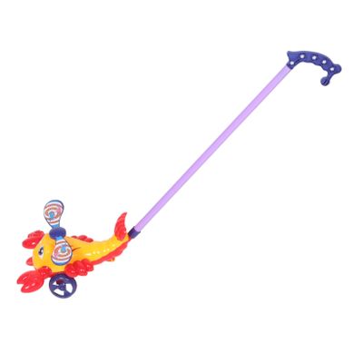 KONTONTY Boy Girl Push and Pull Toy Cartoon Lobster Walking Toy for Boys Enhances Balance Coordination Comfortable Use for Indoor and Outdoor Fun Reliable Support for Learning to Walk