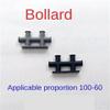 ABS Plastic Bollard for Marine Ship Models - Cable Guide Post for RC and Tugboat Models, Dimensions: 25mm x 4.2mm x 13mm - Gray Color - 1 Piece view 3
