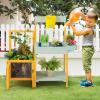 GLACER Kids Potting Bench, Fir Wood Outdoor Play Kitchen with Planter Box, Transparent Root Viewer Window, Garden Trellis, Detachable Sink & Faucet, Mud Table for Kids Outdoor for Boys Girls Ages 3+ view 1