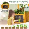 GLACER Kids Potting Bench, Fir Wood Outdoor Play Kitchen with Planter Box, Transparent Root Viewer Window, Garden Trellis, Detachable Sink & Faucet, Mud Table for Kids Outdoor for Boys Girls Ages 3+ view 2
