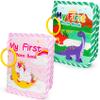 2PCS Baby Photo Album First Family Memory Book for Newborns,Baby Soft Cloth Album with Safety Mirror,Holds 4x6 Pictures for Babies Toddler & Kids,Perfect Gifts for Baby Shower Newborns Family Photos view 1