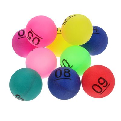 HONMEET 20number Balls for Raffles and Games Portable Multicolored Table Tennis Balls for Easy Identification and Excitement Activities