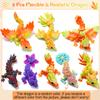 GHIAKQYT 8PCS 3D Printed Dragon Toys,Articulated Dragon,3D Fidget Toy,Flexible Desk Pets,3-D Printed Animals Toys Gift for Kids Adult Home Office Decor view 2