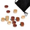 Hellpnoom 30 Pieces of Checkers just one Game- Wooden Chess Pieces only-Checkers Pieces (30MM) view 1