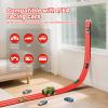 KETIEE Flex Tracks 16Ft for Kids: Flexible Race Car Ramp Track with 4 Small Racecars and 8 Suction Cups Compatible with Diecast 1/64th Cars, Rolls Up Portable Racetrack for Ages 3 & Up view 3