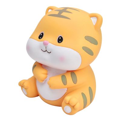 Adorable Tiger Kids Piggy Bank, Kids Piggy Bank Cute Tiger Flowing Lines Hand Painting Rich Bright Colors Bank