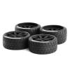 4pcs 53/107 42/100 Tire Tyre 17mm Wheel Hex for ARR-ma 1/7 for Felony for FSR Model for GT RC Car Upgrade Parts(Black) view 1