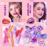 Beayuck Kids Makeup Kit for Girls - Girls Makeup Kit Toys, Real Washable Cosmetic Set with Storage Case, Kids Play Makeup Set for Christmas Birthday Gift 3 4 5 6 8 10 11 12+ Years Old, Purple view 4