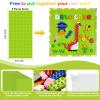 Sinpedex Building Blocks on Wall or Table: 8PCS 20x10 Inch Self Adhesive Baseplates 572 PCS Bricks Compatible with All Major Brands - DIY Fun Creative Build on Wall and Desk view 2